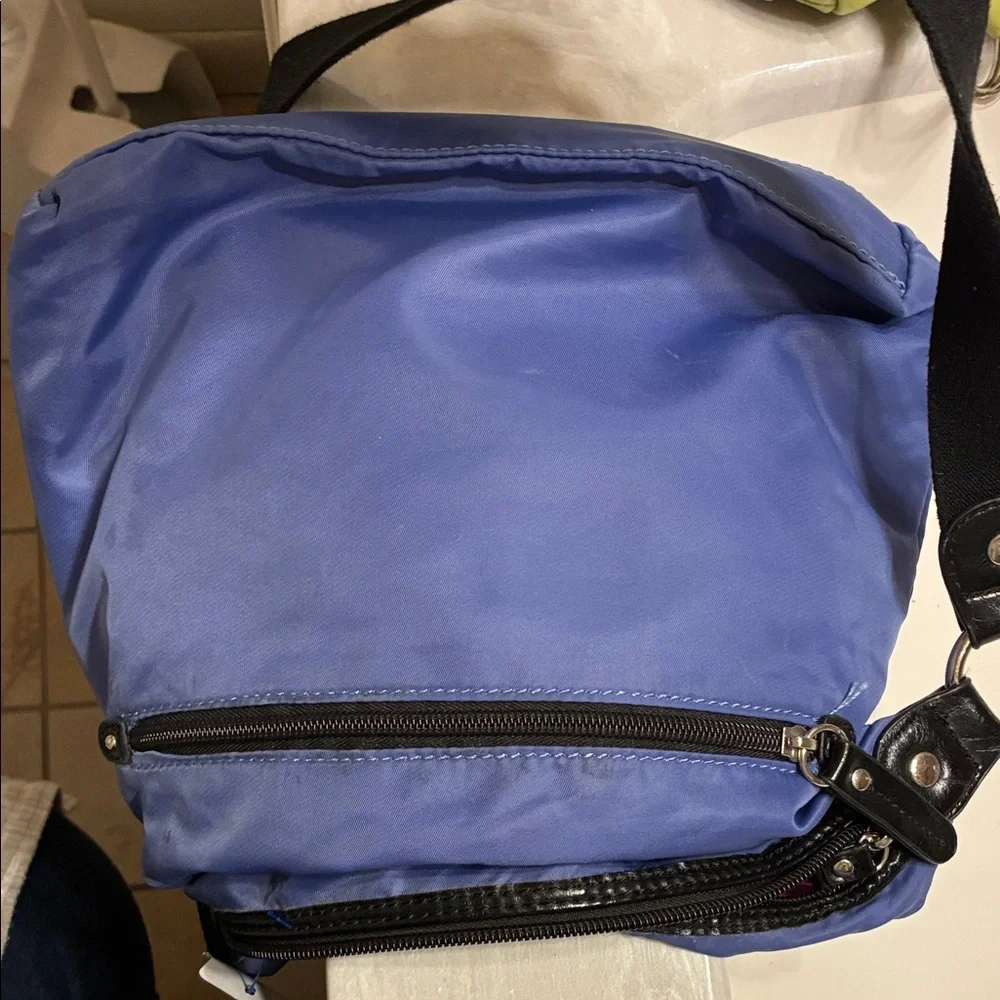 Franco Sarto Blue Shoulder Bag‎ with Black Trim